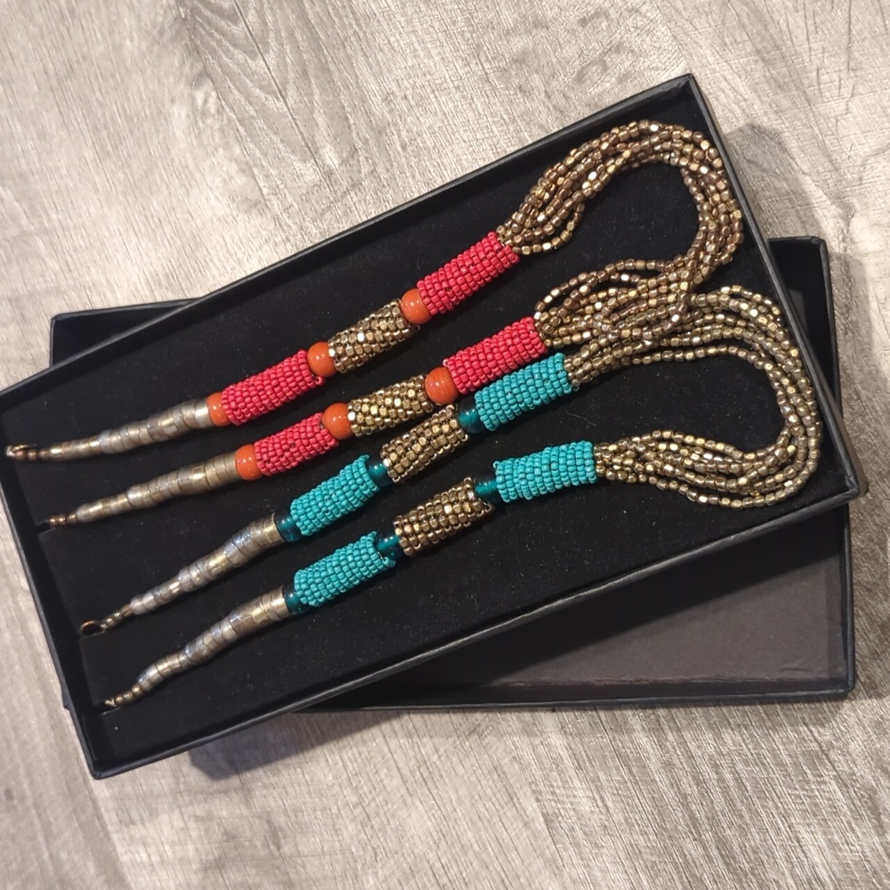 TWO beaded necklaces